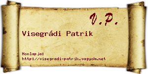 Visegrádi Patrik névjegykártya