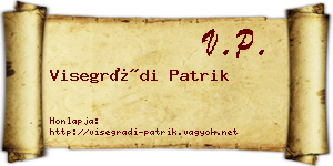Visegrádi Patrik névjegykártya
